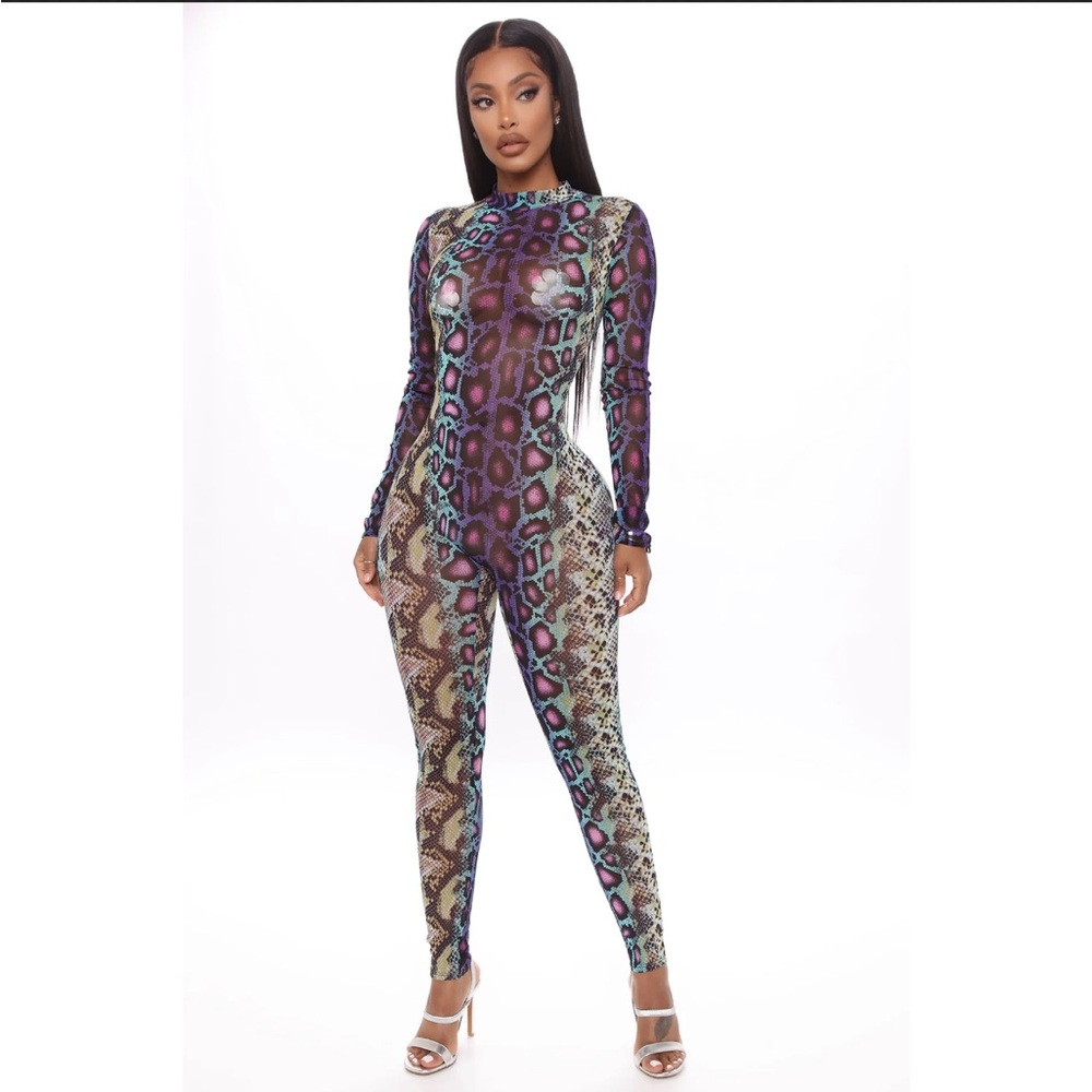 FashionNova Snake Jumpsuit